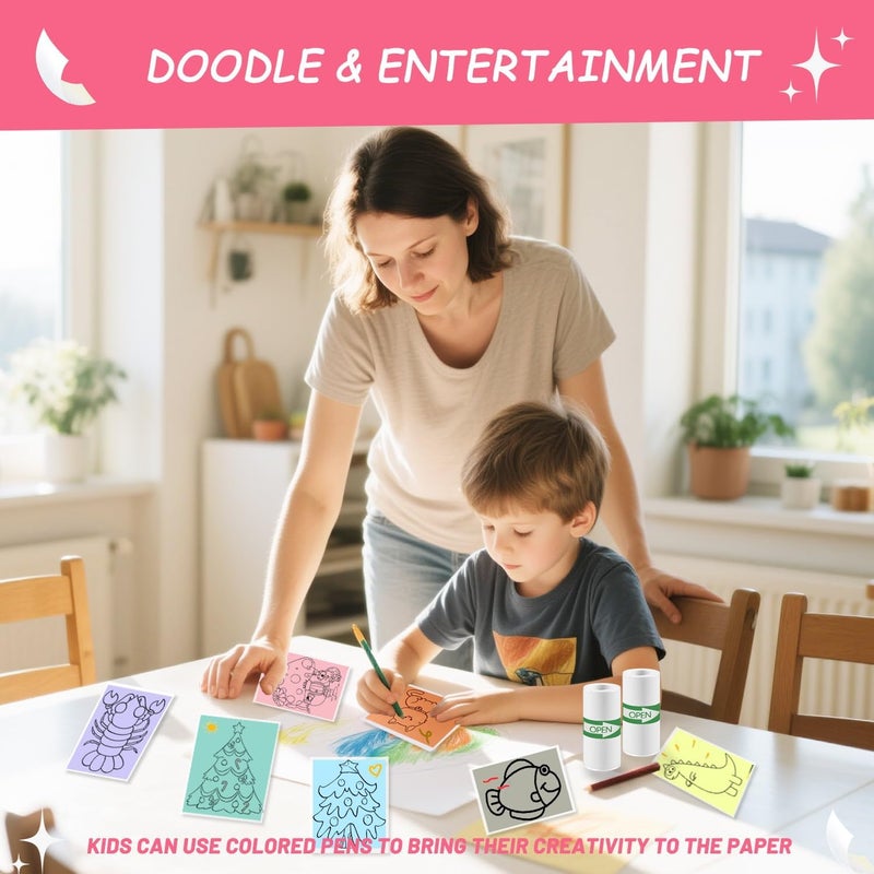 MIARALA 18 Rolls Mini Thermal Printer Sticker Paper, 57x25mm, High-Contrast Sticker Paper for Mini Pocket Printer, BPA-Free - Image 3